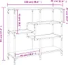 vidaXL Konzolový stůl Smoked Oak 103x32x95 cm Dřevěné Náhled obrázku produktu 8