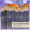Tritart Pinselset 25 STK. | Acryl Pinsel, Aquarellpinsel, Produktbild-Vorschau 5