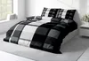 Winter Bettwäsche 200x200 cm Kariert grau schwarz weiß Produktbild-Vorschau 3