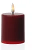 LED Mini Kerze/Grabkerze - H: 10cm/D: 6,1cm - Timer/Sensor - für Innen/Außen - bis 1200h - rot Produktbild-Vorschau