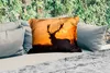 MuchoWow® Outdoor Kissen - Hirsch - Orange - Scherenschnitt Produktbild-Vorschau 2