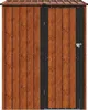 vidaXL Gartenhütten Braun 153,5 x 86 x 200 cm Metall Produktbild-Vorschau 5