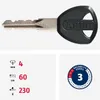 ABUS 1500, 60cm, korálově červená, zámek řetězu jízdního Náhled obrázku produktu 11