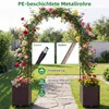 COSTWAY bloembak met klimrek, 230 cm hoog, 2-in-1 rozenboog Productafbeelding-voorbeeld 7