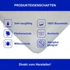 A white product with icons and text describing its features. Produktbild-Vorschau