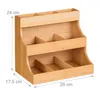 Organisateur à thé Relaxdays, 9 compartiments, en bambou, H Voir les images du produit 4