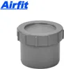A gray end cap with a screw-on cap, with the brand name 'Airfit' in blue text above it. Anteprima dell’immagine prodotto