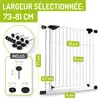 BOMI® Barrière de sécurité bébé sans perçage 63–251 cm – À Voir les images du produit 2