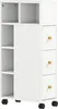 Badezimmerschrank Schmal, Badschrank mit 4 Rollen, 3 Produktbild-Vorschau 1