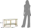 Mauro Ferretti Couchtisch aus goldenem Metall und Marmor. Produktbild-Vorschau 8