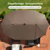 Ombrellone doppio COSTWAY 450x260 cm con base, manovella e Anteprima dell’immagine prodotto 5