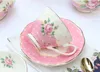 Elegante Tasse 1 Stück dünnes Porzellan 220ml Rosa Roségold Produktbild-Vorschau 8