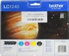 The image shows the packaging of Brother LC1240 ink cartridges, featuring a celestial image of Jupiter and stars. Produktbild-Vorschau
