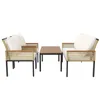 A set of outdoor furniture including two chairs and a coffee table, arranged on a white background. Anteprima dell’immagine prodotto