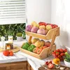 Relaxdays Obst Etagere Bambus, 2 Etagen, HBT 26,5x30x25 cm, Produktbild-Vorschau 2