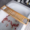 Livingandhome Badewannenablage aus Bambus in natürlicher Produktbild-Vorschau 2