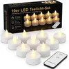 Monzana Candele LED 10 pz senza fiamma telecomando 37mm Anteprima dell’immagine prodotto 3