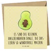 Mr. & Mrs. Panda Grußkarte Avocado Kern - Gelb Pastell - Produktbild-Vorschau 1