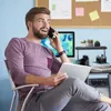 Relaxdays – biurko komputerowe ze szkła, z wysuwaną półką Podgląd zdjęcia produktu 5