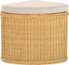 KRINES HOME Rattan Wäschekorb Wäschetruhe Sitz gepolstert Produktbild-Vorschau 2