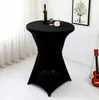 Tischhusse für Stehtisch Ø80 cm - Schwarz - Stretchhusse - Produktbild-Vorschau 2