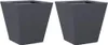 vidaXL Pflanzkübel 2 Stk. Anthrazit 30x30x30 Stahl Produktbild-Vorschau 1
