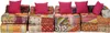 vidaXL 4-sedačka Modular Pouf Patchwork Fabric Náhled obrázku produktu 1