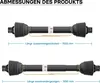 Albero cardanico T8 1500-1650mm 1240Nm 540rpm, albero Anteprima dell’immagine prodotto 7