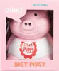 A pink pig toy in its packaging, with text and graphics. Podgląd zdjęcia produktu