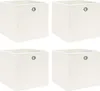 vidaXL Úložné boxy 4 ks Biele 32x32x32 cm Látkové Náhľad obrázku produktu 5