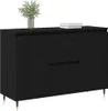 Möbel Sideboard Schwarz Eichen-Optik 101,5 x 35 x 70 cm Produktbild-Vorschau 3