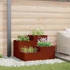 vidaXL Pot de fleurs de jardin rouillé 80 x 80 x 60 cm Voir les images du produit 1