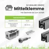 Solarprofile - 1x Mittelklemme silber - inkl. MwSt. - Produktbild-Vorschau 4