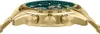 Side view of a gold-colored watch with a green dial. Náhled obrázku produktu
