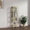 Dmora Vetrina Laces 35x42x160h cm Bianco Panna, Apertura Anteprima dell’immagine prodotto 1