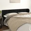 vidaXL Kopfteil mit Ohren Schwarz 203x23x78/88 cm Samt -  Produktbild-Vorschau 2