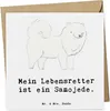 Mr. & Mrs. Panda Grußkarte Samojede Lebensretter - Weiß - Produktbild-Vorschau 1
