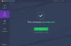 Screenshot of Avast Premium Security software interface showing protection status. Produktbild-Vorschau