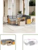 The Living Store 8-tlg. Garten-Sofagarnitur mit Kissen Produktbild-Vorschau 1