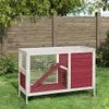 vidaXL Clapier pour lapins Moka 103x44x69,5 cm Pin massif Voir les images du produit 2