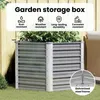 vidaXL Garten-Hochbeet Verzinkter Stahl 129x129x77 cm Grau Produktbild-Vorschau 3