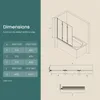 EMKE 120x140cm schermo doccia per vasca da bagno pieghevole Anteprima dell’immagine prodotto 15