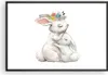Gerahmtes Poster - Schwarzer Rahmen - Kaninchen Hase Kinder Produktbild-Vorschau 1