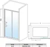 SONNI 150 x 185 cm silber-weiße Duschkabine, Schiebetš¹r, Produktbild-Vorschau 7