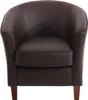 Max Winzer Sessel Livia - pigmentiertes Nappaleder braun - Produktbild-Vorschau 3