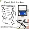 Turm Wäscheständer Klappbar Schwarz Wäsche Turmtrockner Produktbild-Vorschau 3