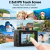 A collage of various lifestyle images showcasing different activities and locations, with a central image of an action camera displaying a photo. Produktbild-Vorschau
