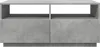 A modern, concrete-look coffee table with two open shelves on top and two drawers below. Náhled obrázku produktu