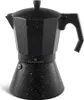 A black speckled moka pot on a white background. Náhľad obrázku produktu