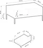 NOVA Couchtisch mit Schublade, Goldgriff, Weiß, Metallbeine Produktbild-Vorschau 5